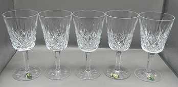 Waterford Crystal Lismore Ireland Water Glasses Lot Of 5