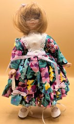 Goebel Victoria Ashlea Original Porcelain Doll Multicolored Dress