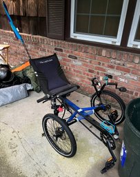 TerraTrike Rogue City Blue Recumbent Trike