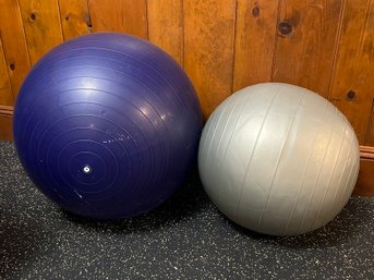 Yoga Balls With Pump - 3 Piece Lot