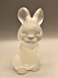 Frosted Glass Bunny Figurine