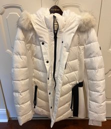 Michael Kors Womens White Winter Jacket Size XL