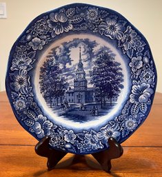 Liberty Blue Ironstone Plates- Pair