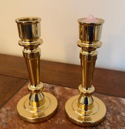 Brass Candlestick Holders - 2 Piece Lot