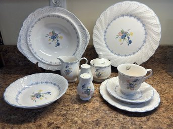 Nikko Tableware Blue Peony China Set- 52 Pieces