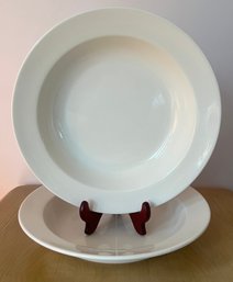Ceramic White Serving Bowls - 2 Pieces
