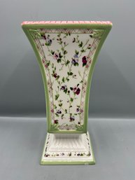 Laura Ashley Square Ceramic Pedestal Vase