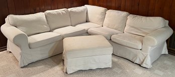 IKEA Ektorp Bromma Sofa & Storage Ottoman