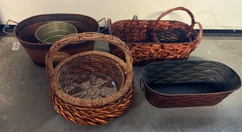 Assorted Lot Of Baskets- 6 Pieces