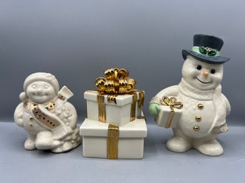 Lenox Bone China Christmas Decor - 3 Pieces