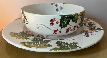 Bizzirri Italian Ceramic Bowl & Plate - 2 Pieces