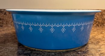 Pyrex Blue Snowflake Garland 664 Big Bertha 4 Qt NO LID