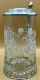 Avon Collection NFL Football Classic Glass Tankard With Pewter Lid