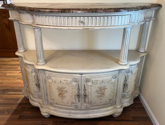 Faux Marble Top Solid Wood Buffet