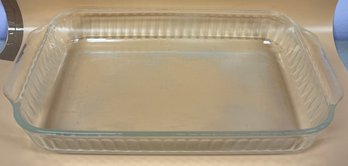 Pyrex Clear Ribbed Glass 3 QT Casserole Dish