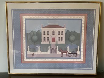 Elizabeth Brownd Horse And Carriage Print Framed