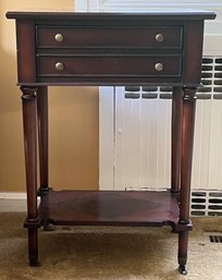 Mahogany Wood Telephone Table With Castor Wheels