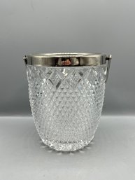 Glass Cut Ice Bucket