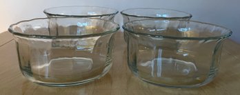 Fluted Glass Mixing Bowls - 4 Pieces