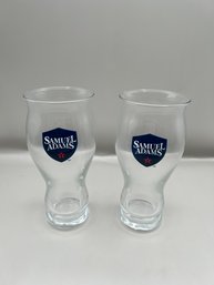 Samuel Adams Beer Glasses Lot Of 2