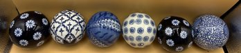Decorative Porcelain Centerpiece Balls Set Of 6