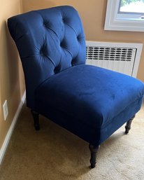 Skyline Imports Navy Blue Tufted Accent Chair