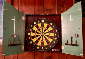 Dart Board Cabinet Set