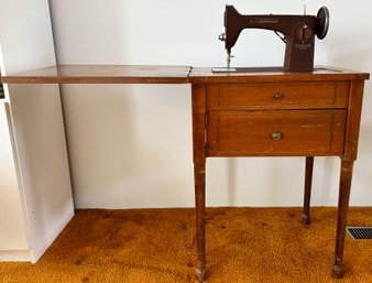 Free Westinghouse Electric Sewing Machine With Wood Table