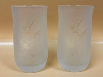 Remy Martin Fine Champagne Cognac Frosted Cocktail Glasses - 2 Pieces