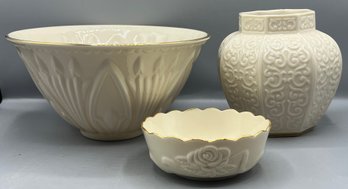 Lenox Bowls & Vases - 3 Pieces