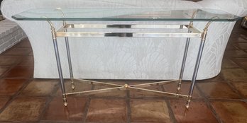 Brass & Glass Console Table