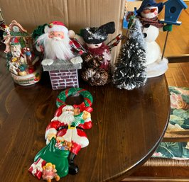 Assorted Lot Of Christmas Decor- 6 Pieces