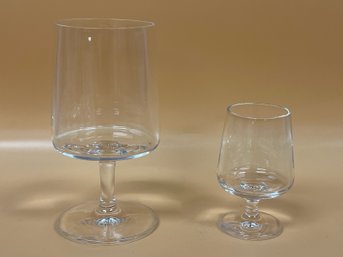 Crystal/glass Short Stemmed Glasses - 9 Pieces