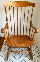 Solid Wood Spindle Back Rocking Chair
