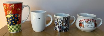 Coffee Mugs Assorted Lot Of 4 Pieces
