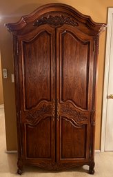 Solid Wood With Brass Hardware Armoire