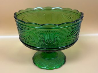 E.O. Brody Co. Green Pedestal Compote