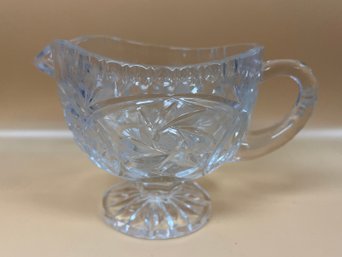 Crystal Star Burst Cut Creamer Bowl