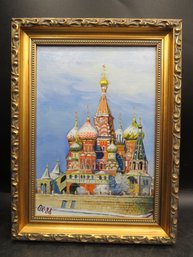 Saint Basil's Cathedral, Moscow Oil Painting On Canvas Framed