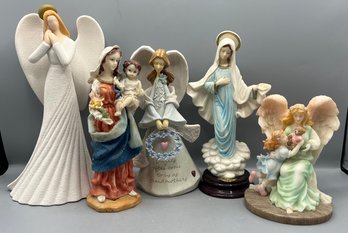 Assorted Angel Figurines - 5 Pieces