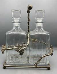 Glass Decanter Set With Caddy