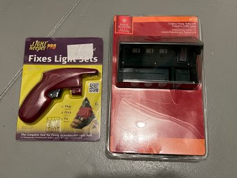 Light Keeper Pro & Outdoor Power Stake W Protective Outlet Cover - 2 Piece Lot