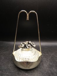 Glass/metal Covered Condiment Dish With Holder