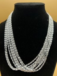 Arahcov Silver Necklace Multi Layer