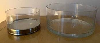 Glass Centerpiece Bowls - 2 Pieces