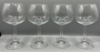 Crystal Thick Stemmed Wine Glasses - 6 Pieces