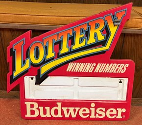 Budweiser Lottery Advertising Sign 1991