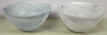 Vintage Portmeirion Style Swirled Glass Bowls - 2 Pieces