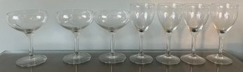 Crystal Etched C Glasses - 7 Pieces