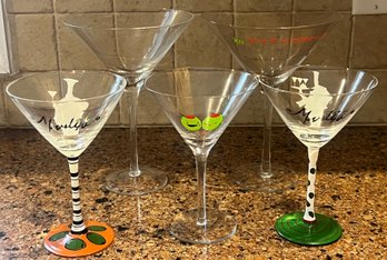 Assorted Martini Glasses - 5 Pieces